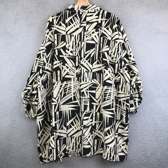 CAROLINE ROSE BLACK AND IVORY 3/4 SLEEVE'S SKIRT TOP JACKET SUIT SIZE 3X - Picture 2 of 8